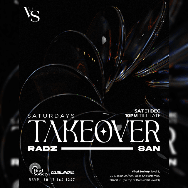 SATURDAYS TAKEOVER at Vinyl Society