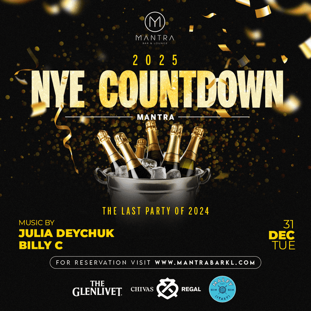 NYE COUNTDOWN at Mantra Bar KL