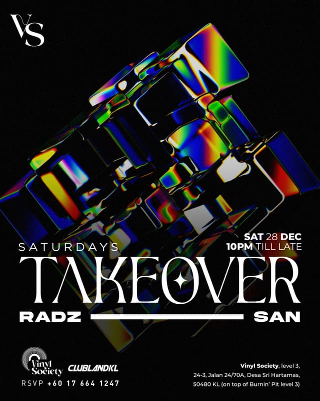 SATURDAYS TAKEOVER at Vinyl Society